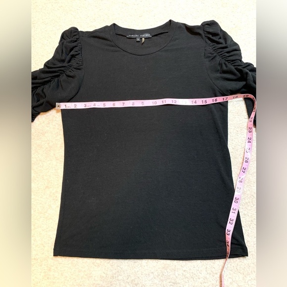 English Factory Black Ruched Long Sleeve Top Women Small - Picture 6 of 6